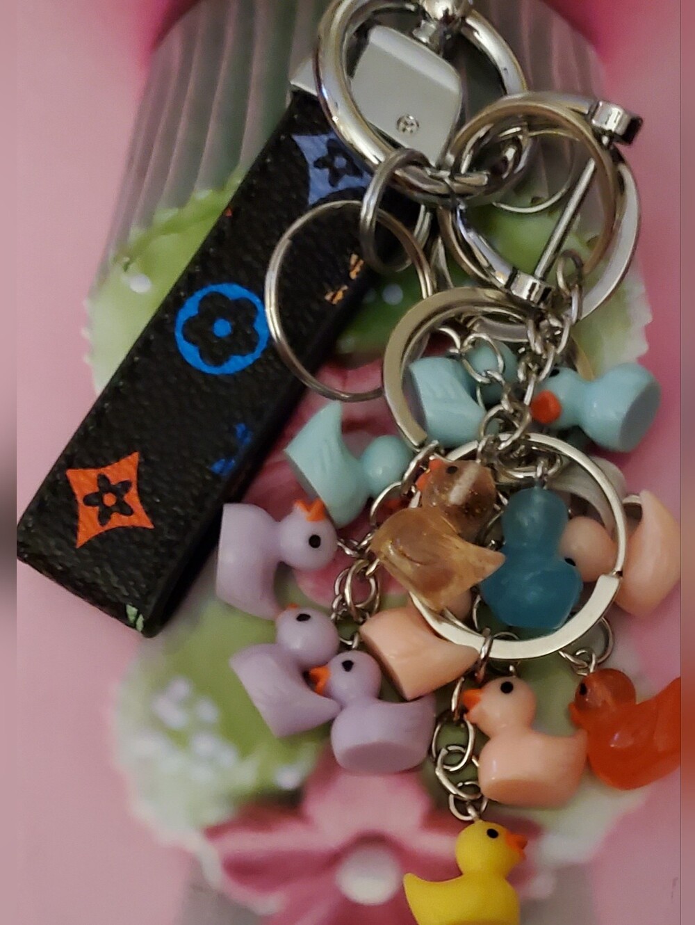Multicolor Duck Charm, Keychain, Bag Charm